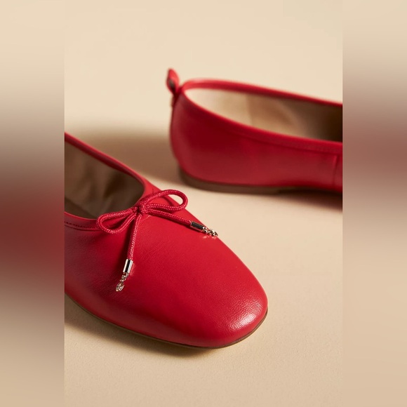 SAM EDELMAN ARI BALLET FLATS IN HEIRLOOM RED LEATHER 7.5 - Picture 3 of 9